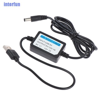 (Interfun) สายชาร์จ Usb Dc 2.1X5.5 มม. 5v to Dc 9V 12V 1A step-up