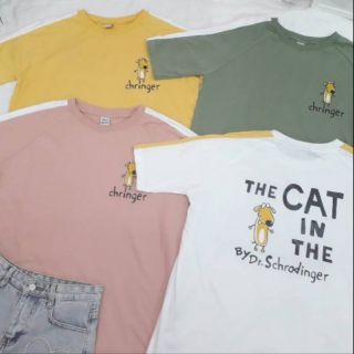 เสื้อoversize 
ลาย TheCATInTheแ