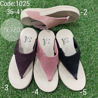 ( 1025 คีบ ) ยางนิ่ม ใส่สบายมาก เพชรแน่น ไซร้ 36-41 สินค้าพร้อมส่ง