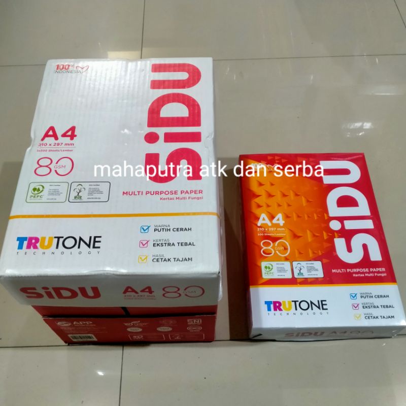 HVS A4 80 GSM SIDU PAPER/ WHOLESALE SIDU F4 80 GRAM HVS PAPER