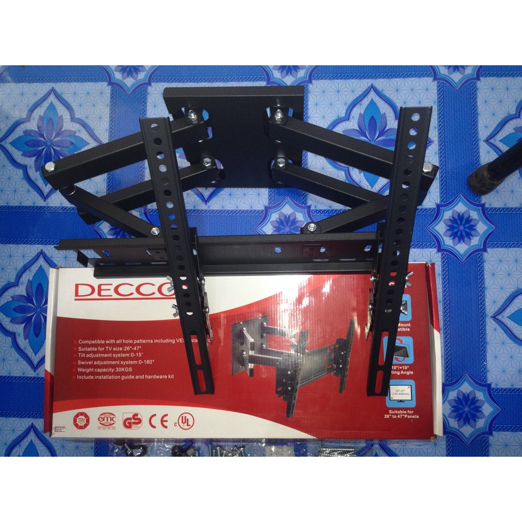 ขาแขวนทีวีจอแบนติดผนัง LED LCD Plasma TV bracket DECCON LC-S1 รองรับทีวีขนาด 26"-47" นิ้ว น้ำหนัก ไม