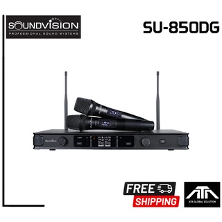 ไมค์ลอย มือถือคู่ SOUNDVISION SU-850DG DIgital ย่าน UHF คลื่นความถี่ 748.3–757.7 MHz การตอบสนองความถี่ 30Hz ~ 20kHz ±2dB