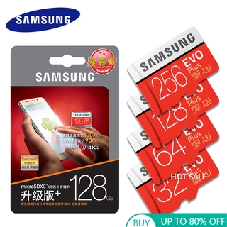 เมมโมรี่การ์ด Samsung 32 Gb 64 Gb Micro Sd Card Evo Plus 128 Gb 256 Gb Class10 Tf Card C10 Sdhc / Sdxc Uhs - 1 Sdcardte Sd Tareta