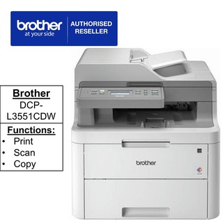 BROTHER Color DCP-L3551CDW  Laser (All-in-one) เครื่องปริ้นเตอร์มัลติฟังก์ชันเลเซอร์สี Brother DCP-L3551CDW พร้อมหมึกแท้