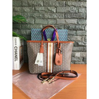 TORY BURCH GEMININ LINK TOTE BAGแท้💯outlet