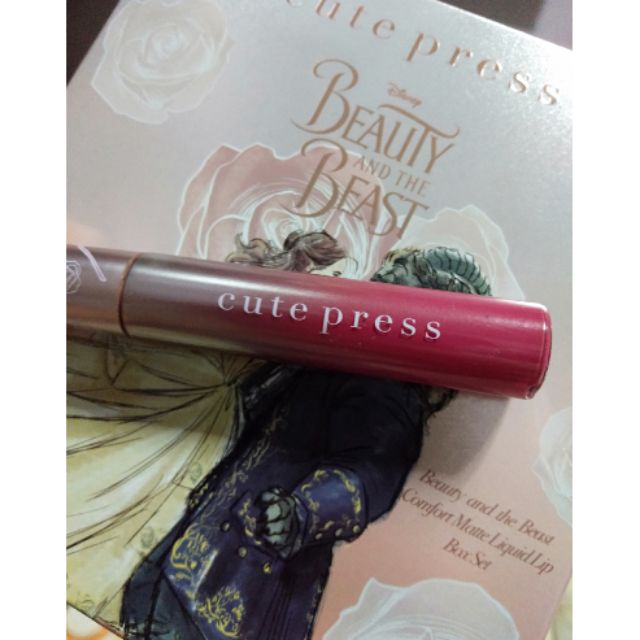 พร้อมส่ง [ลิปสติกเนื้อแมท ] cute press beauty and the beast comfort matte liquid lip No.4