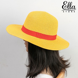 Ellastore123 หมวกฟาง ป้องกันแดด ลายการ์ตูนอนิเมะ สไตล์ญี่ปุ่น สําหรับผู้ชาย