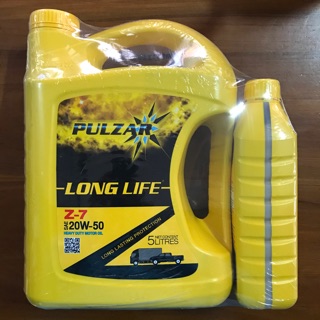 น้ำมันเครื่อง PULZAR LONG LIFE 20w50 Z7 ขนาด 5ลิตร + 1 ลิตร