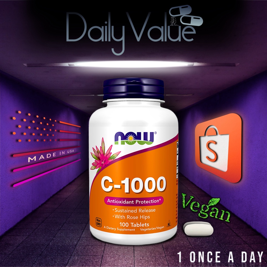วิตามินซี / Vitamin C-1000 Sustained Release 100 / 250 Tablets by NOW FOODS