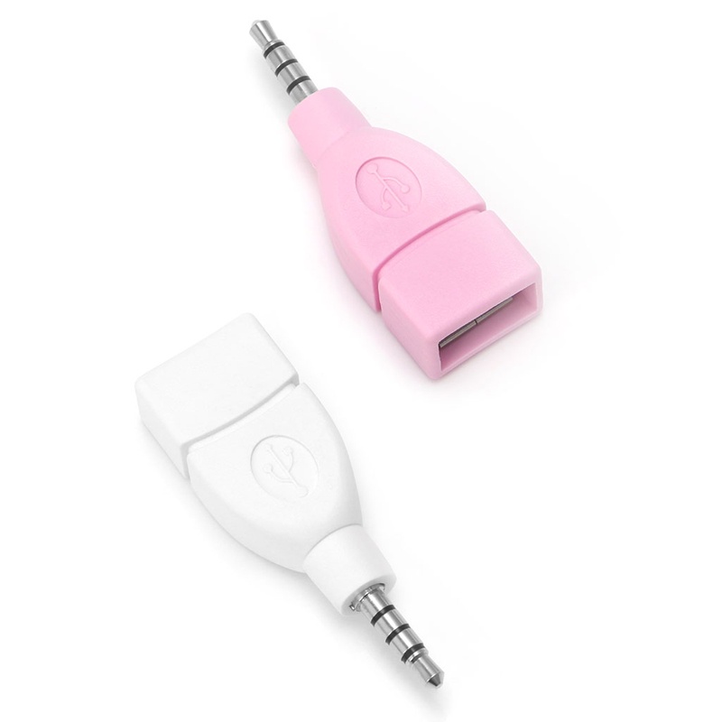 Winu Converter 3 5 มม.ชายAUXปลั๊กแจ็คUSB 2 0 หญิงอะแดปเตอร์แปลงสําหรับอุปกรณ์เสริมขั้วต่อรถยนต์