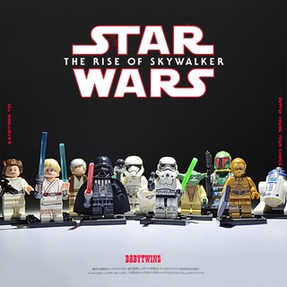 [ส่งฟรี] โมเดล Sการค้าต่างประเทศ Star Wars Series Black Warrior ทหารขาว วัสดุ พลาสติกเอบีเอส สูง 5-6 ซม.