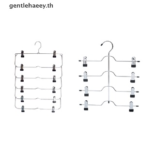 【GG】ไม้แขวนเสื้อโลหะ 6 ชั้น ประหยัดพื้นที่ กันลื่น สําหรับแขวนกางเกงกระโปรง