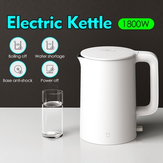 Mi Electric Kettle กาต้มน้ำไฟฟ้า Xiaomi 1A กาต้มน้ำสแตนเลส กาต้มน้ำ ความจุ1.5L กาต้มน้ำไฟฟ้า สีขาว