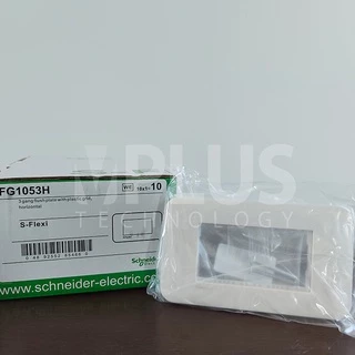 Schneider FG1053H_WE (รหัสเดิม FG1053H) ฝาครอบ/หน้ากาก พร้อมตะแกรงพลาสติก ขนาด 3 ช่อง รุ่น S-Flexi ชไนเดอร์