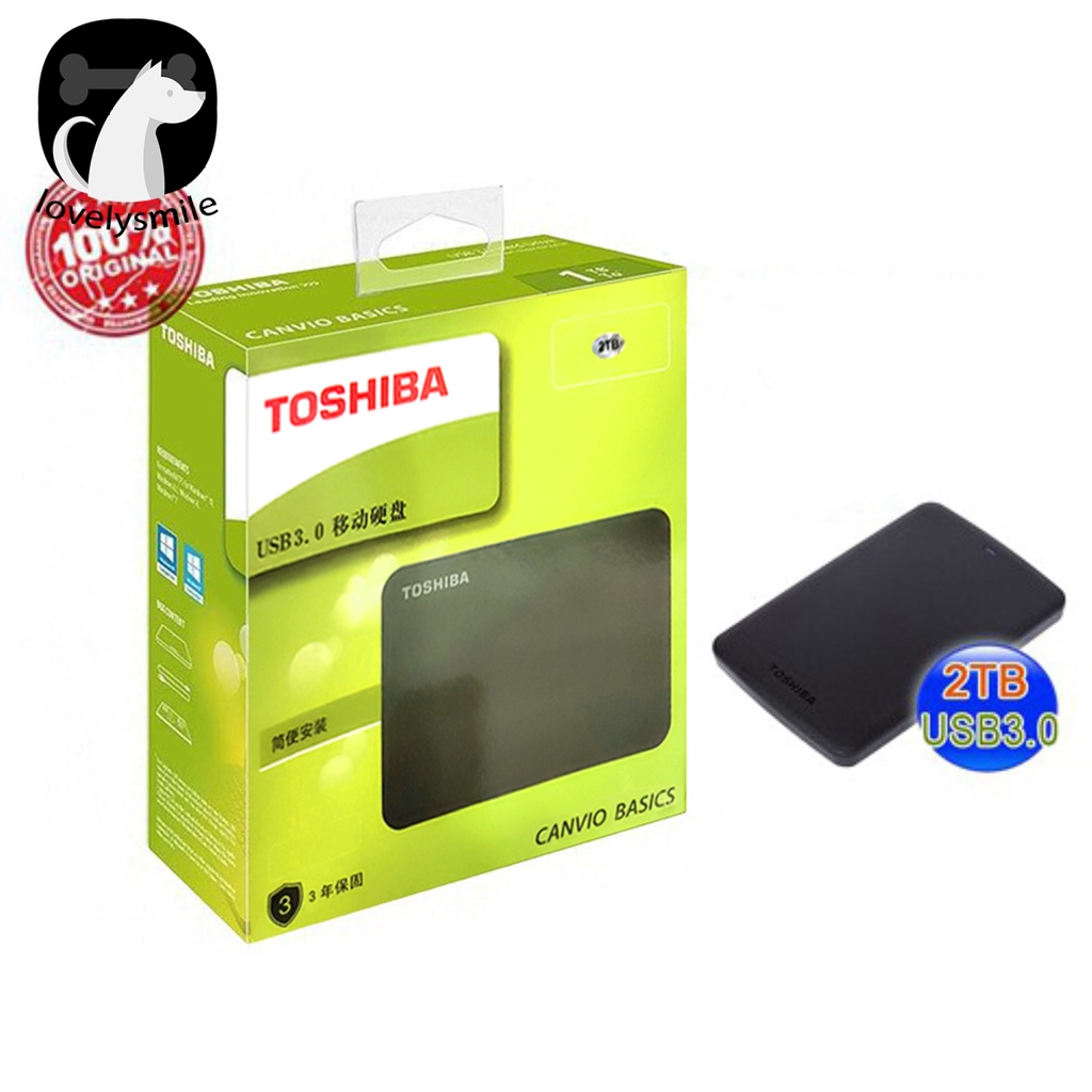 Lovelysmile TOSHIBA 500GB/1TB/2TB High Speed USB 3.0 External Hard Disk Drive for PC Laptop