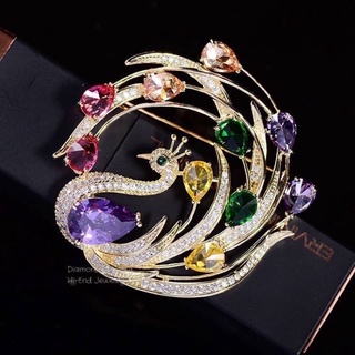 diamond brooch เข็มกลัดหงส์