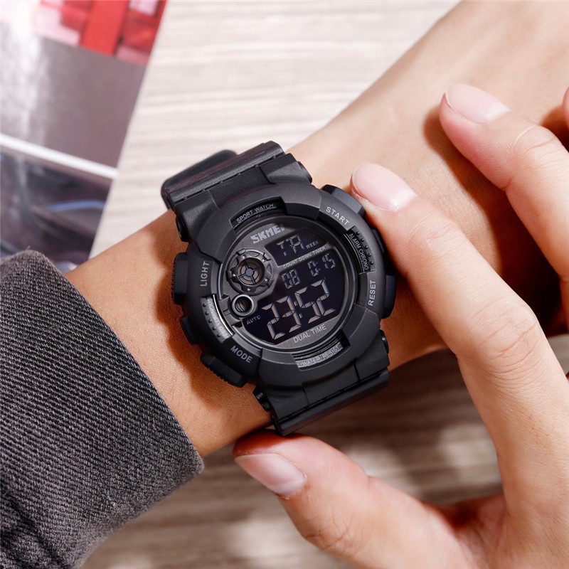 skmei นาฬิกาข้อมือสปอร์ตแฟชั่นหน้าจอดิจิตอล led กันน้ําสําหรับบุรุษ ราคา ถูกที่สุด ดีลบีเคเค แกลเลอรีภาพที่ 5