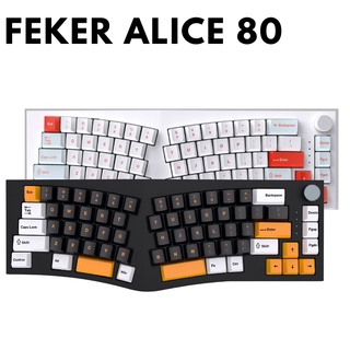 Feker Alice 80 VIA ชุดปุ่มกดสวิตช์คีย์บอร์ดไร้สาย RGB 3 โหมด