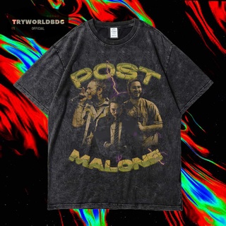 เสื้อยืดผ้าฝ้าย เสื้อยืด โอเวอร์ไซซ์ โอเวอร์ไซซ์ ลาย POSTMALONE WHITE IVERSON VINTAGE