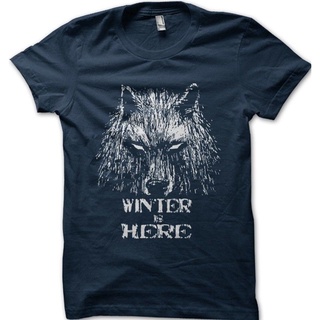 ย้อนยุคNbf3f23r97r เสื้อยืด ผ้าฝ้าย พิมพ์ลาย Got Game Of Thrones Inspired Winter Is Here สีกรมท่า สําหรับผู้ชาย Fn9625 E