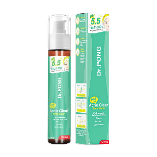 เจลล้างหน้าลดสิว Dr.PONG p55 BHA Acne Clear face wash เจลล้างหน้าสูตรอ่อนโยน สำหรับคนเป็นสิว pH5.5 Salicylic acid 2%