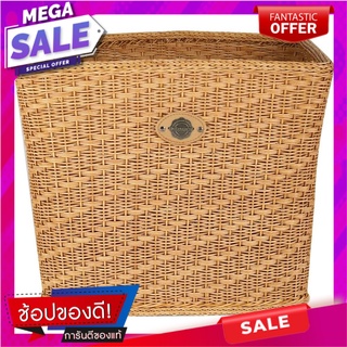 ตะกร้าผ้าเหลี่ยม MONARCH 47x34x40 ซม. สีน้ำตาล ตะกร้าผ้า LAUNDRY BASKET MONARCH NATURE 47X34X40CM อุปกรณ์จัดเก็บเสื้อผ้า