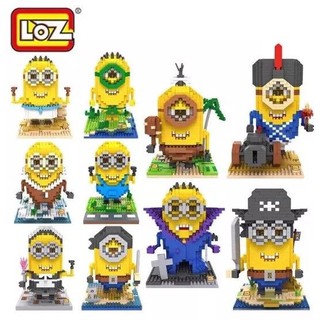 LOZ 9607-9616 : 10 Styles Minions Micro Nano Diamond Building Blocks