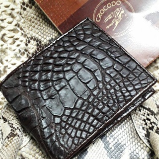 le shark  bifold wallet กระเป๋าสตางค์หนังจระเข้