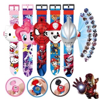 นาฬิกาโปรเจคเตอร์ Lol Surprise Hello Kitty Spiderman Jam Tangan 24 ภาพสําหรับเด็ก