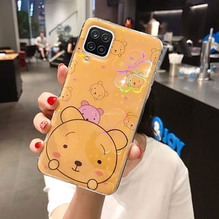 Cute Bear Cartoon เคสโทรศัพท์ Samsung Galaxy M12 A12 A42 5G ซัมซุง เคส Case Cover Pooh Winnie Bear ซิลิโคน เคสโทรศัพท์ Samsung M12 ปลอก Phone Protective Casing