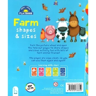 BBW หนังสือ Wipe Clean Playday : Farm Shapes & Sizes ISBN: 9781912738359