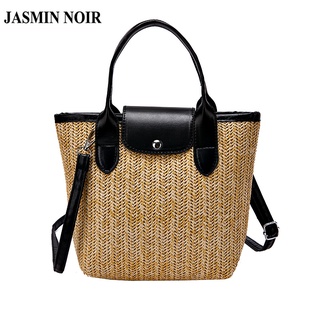 กระเป๋าถือ Jasmin Noir ทรงสี่เหลี่ยม ขนาดใหญ่ หรูหรา แบบเรียบง่าย สไตล์เรโทร สําหรับผู้หญิง