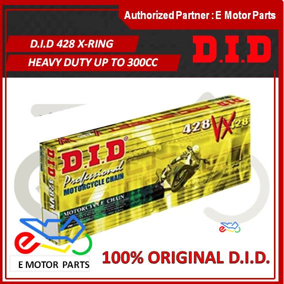 DIY DID X-RING 428VX 132FB SEALED RING CHAIN RANTAI JAPAN 428VX 132FB