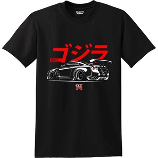 tshirtเสื้อยืดคอกลมฤดูร้อนเสื้อยืด พิมพ์ลายรถแข่ง Nissan R35 Gtr Skyline V6 Jdm XS S M L XL XXL 3XL 4XL 5XL 6XLSto4XL