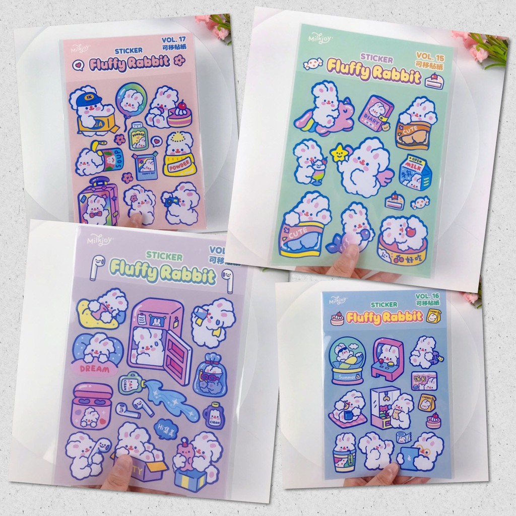 สติ๊กเกอร์ รุ่น กระต่าย Sticker น่ารัก สำหรับติดตกแต่ง DIY ติดแน่น ทน ...