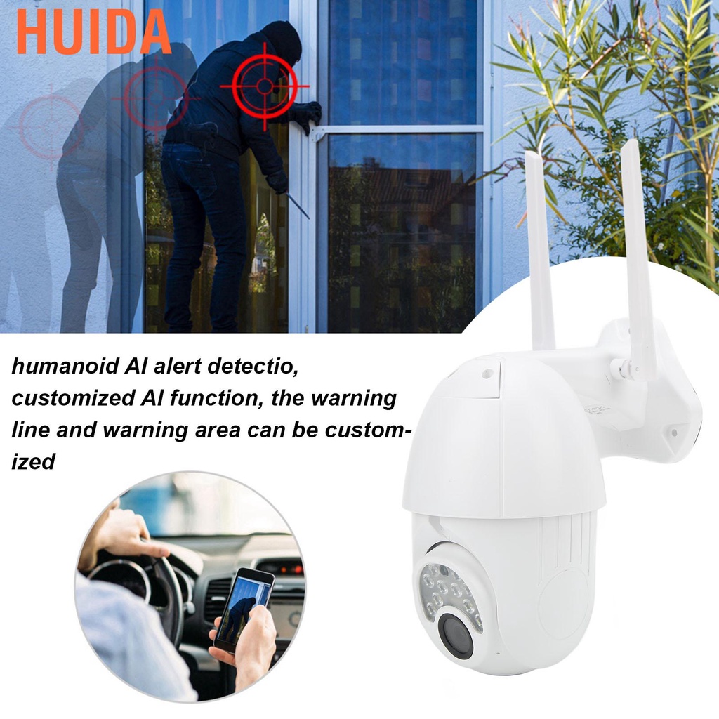 Huida 1080P High Speed Wifi Dome Camera Night Vision Rotation Two Way Voice Surveillance EU 100 240V for Home #8