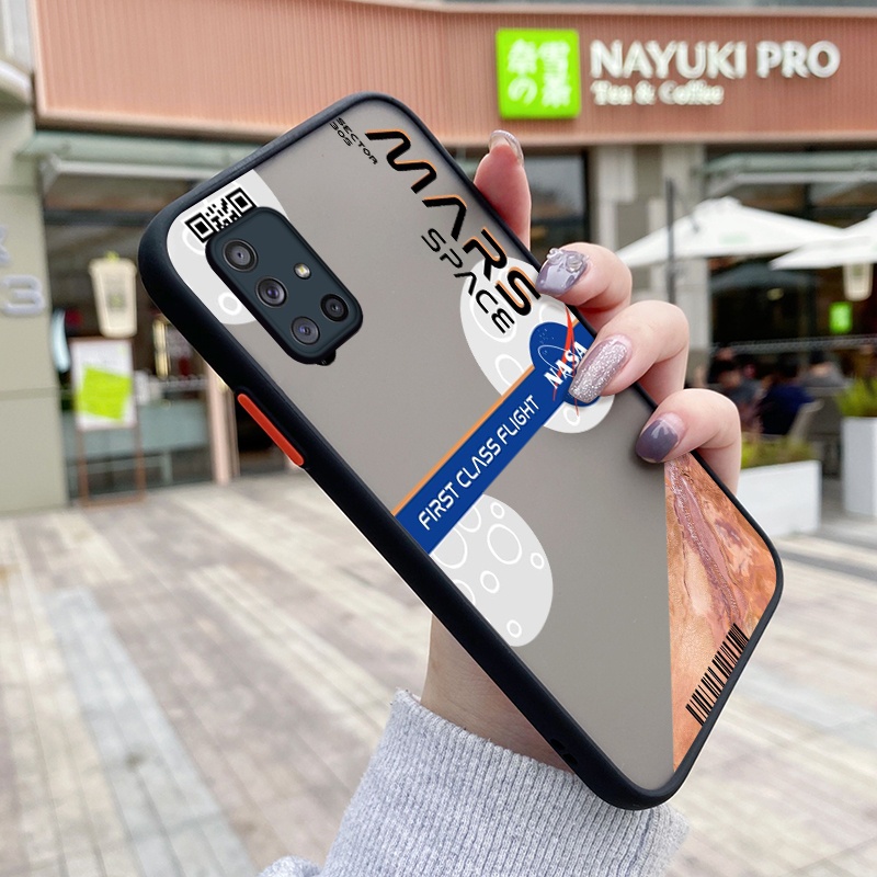 เคสโทรศัพท์มือถือแบบแข็ง ใส บาง กันรอยเลนส์กล้อง ลาย Nasa แฟชั่น สําหรับ Samsung galaxy A71 4G A71 5