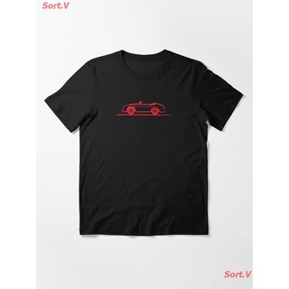 Sort.V CAR Porsche 356 Speedster Red Racer Essential T-Shirt เสื้อยืดพิมพ์ลาย เสื้อยืดโลโก้รถ