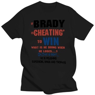 เสื้อยืดสีดำอินเทรนด์เสื้อยืด พิมพ์ลาย Tom Brady ตลกS-4XL