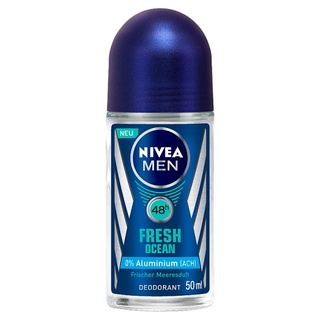 🔥The Best!! นีเวีย เมน เฟรช โอเชียน โรลออนระงับกลิ่นกาย 50มล. Nivea Men Fresh Ocean Deodorant Roll On 50ml