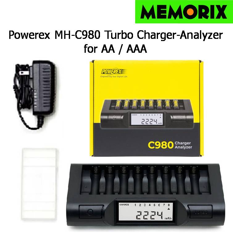 Powerex MH-C980 Turbo Charger-Analyzer for AA/AAA Batteries แท่นชาร์จถ่าน 8 ก้อน