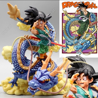 โมเดล Dragon Ball Z Goku &amp; Shenron (Farewell, Dragon World Ver.) 21cm GK Son Goku Say Goodbye Manga Kakarot Shenlong God Figure PVC Packed in Box Model