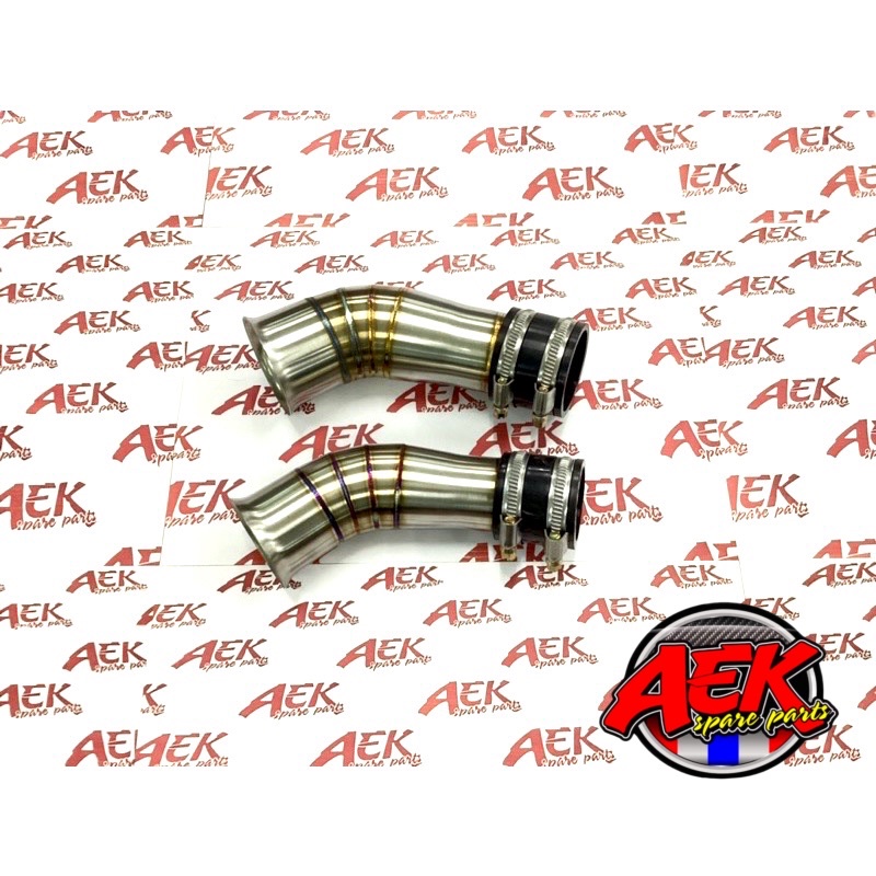 ท่อกรองอากาศเลส Pcx 160 (2021) ขนาด 38-44/44-50 #ท่อกรองอากาศ #ท่อกรองเลส ท่อกรองใส่ลิ้นเดิม ใส่ลิ้นCB ยางรัดสีฟ้า