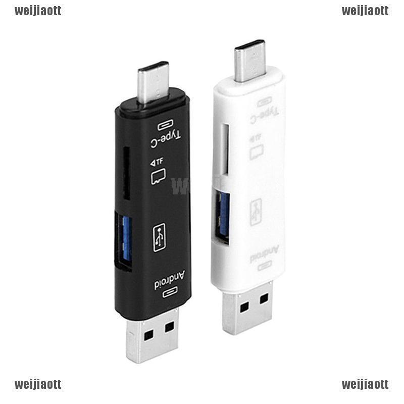 ใหม่ 5 in 1 USB 3.0 Type C USB Micro USB SD TF Memory Card Reader OTG อะแดปเตอร์