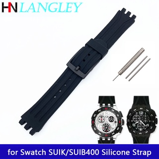 สายนาฬิกาข้อมือซิลิโคน กันน้ํา 19 มม. สําหรับ Swatch SUIK400 SUIB400 Series