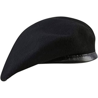 black military beret cap