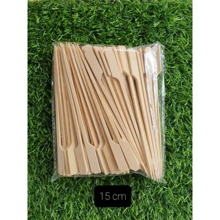 TREE ไม้ชายธง ไม้ธงเสียบอาหาร ไม้เสียบหมูปิ้ง ขนาด 9CM,12CM,15CM และ18CM (แพ็คละ 100 ชิ้น)