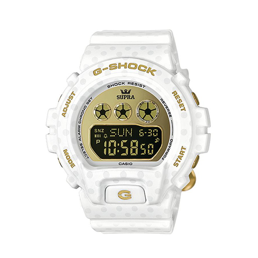 Casio G-Shock นาฬิกาข้อมือผู้หญิง สายเรซิ่น รุ่น GMD-S6900SP-7 SUPRA LIMITED EDITION - สีขาว