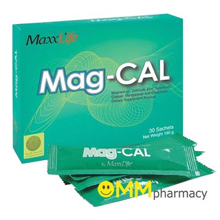 MaxxLife Mag-CAL บำรุงกระดูกเเละข้อ ชนิดชงละลายน้ำ 30 ซอง รสแอบเปิ้ลเขียว (1 กล่อง)