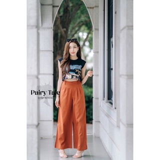 Pairy Tale Set เสื้อยืดสีดำพิมพ์ลายสกรีนสวยยคลาสสิค  กางเกงขายาวกระบอกใหญ่สีส้มอิฐ  เนื้อผ้าสวยยอย่างดีเลยยค่า งานเป๊ะ